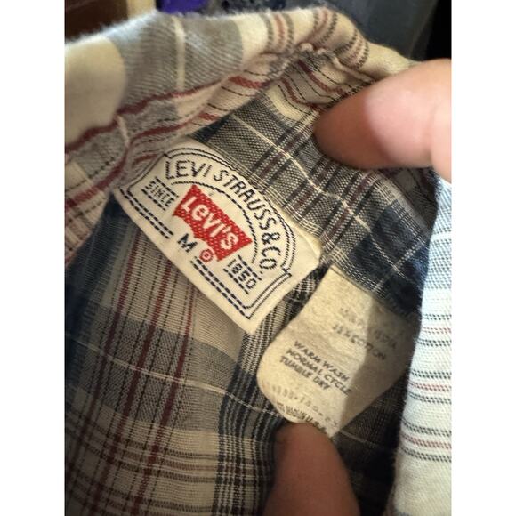 Vintage Levi Strauss Long Sleeve Pearl Snap Western Shirt Men's Size Medium EUC - Picture 5 of 10